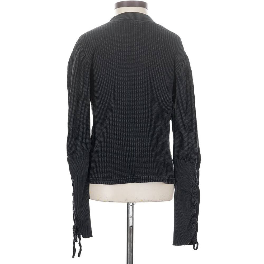 Free People FP One Tasha Lace Up Sleeves Thermal Black XL Shirt, boho grunge - Picture 4 of 11